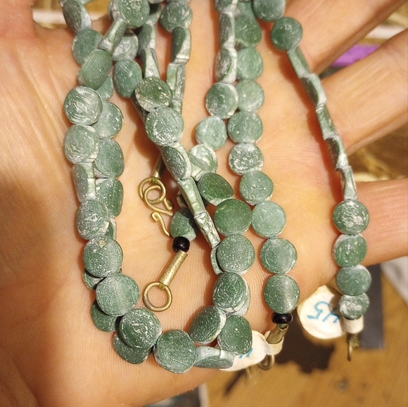Amazonite 3 strand lot 925 Bali sterling - Picture 6 of 15